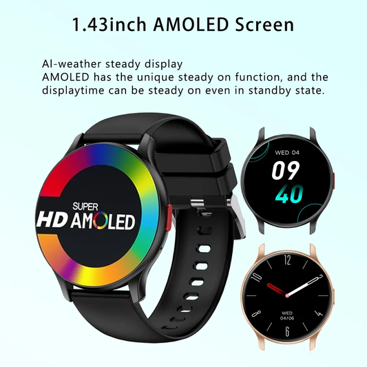 SENBONO MAX11 Smart Watch 1.43 Inch AMOLED 100 Sports Modes Voice Calling Watch Always On Display Smartwatch for Men Women