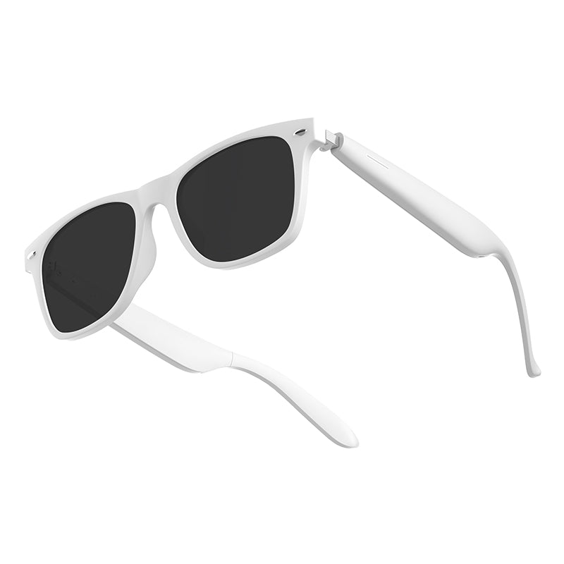 SENBONO Smart Glasses A01 Polarized Sunglasses Men and Women Bluetooth Glasses Remote Control Shooting Voice Assistant Microphone Anti-UV/Driving/Fishing/Listening to Music