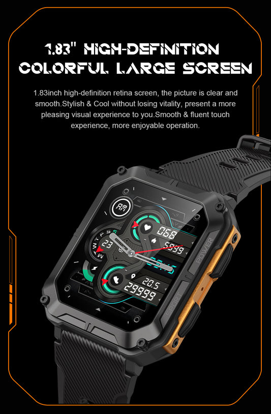 SENBONO Smartwatch C20pro supports wireless calls, music playback, calorie monitoring, fitness tracking, breathing training, and is compatible with iOS and Android