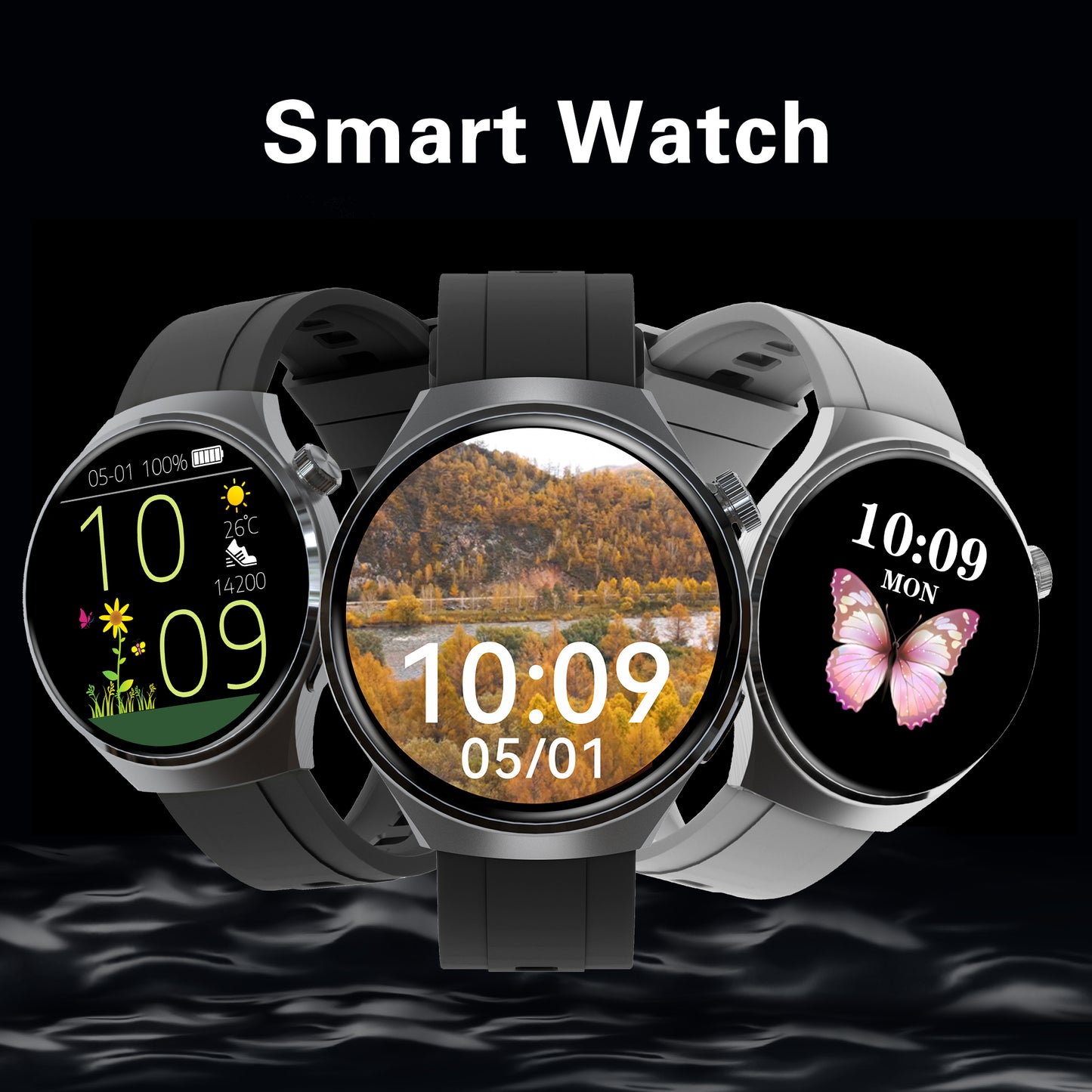 SENBONO V19 Smart Outdoor Watch with Wireless Bluetooth Calling, Fitness Tracker, Heart Rate Monitor, 3D Dynamic Watch Face, Lightweight Fitness Outdoor Smart Sports Watch