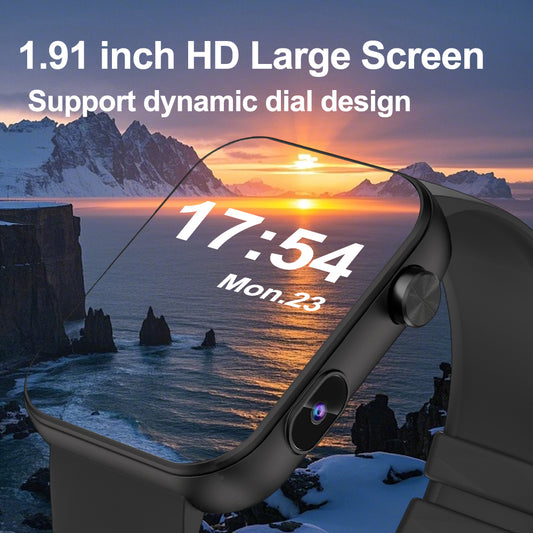 SENBONO P51 stylish Smartwatch can preview your phone's camera feed, is IP67 waterproof, allows remote photo taking, makes calls via Bluetooth, features over 100 sports modes, and supports video recording. It's a sports smartwatch.