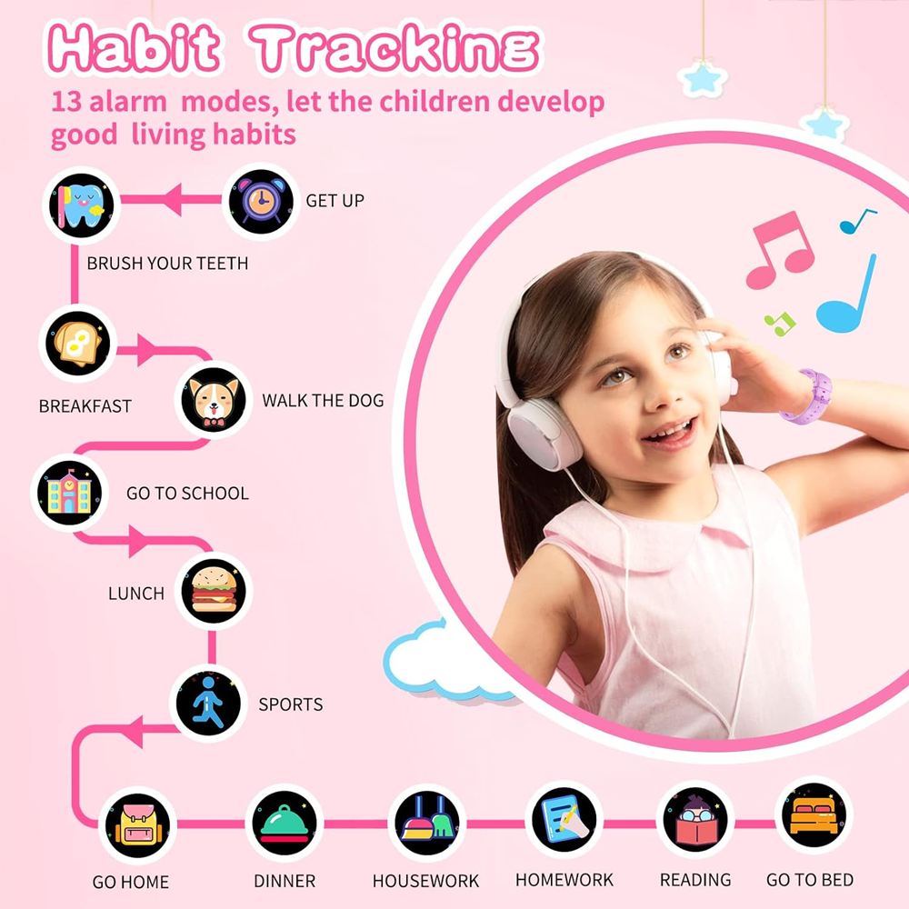 SENBONO smart children's M03watch 1.8 inches, built-in camera, MP3 player, alarm clock, flashlight, children's story, learning words, children's smart watch