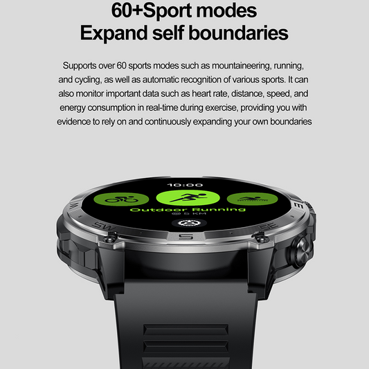 SENBONO smart watch HK08gps positioning air pressure compass bluetooth call message push large capacity battery men's outdoor smart watch