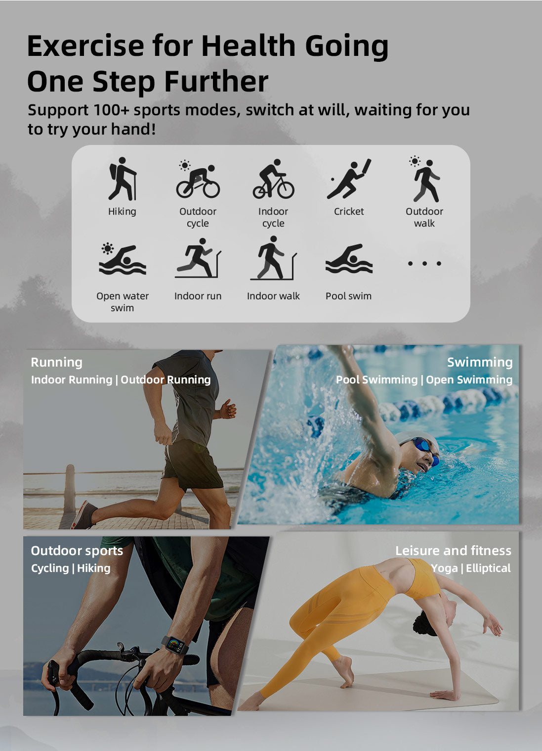 SENBONO Smartwatch IDW25 full screen touch IP68 waterproof, 1.83-inch custom dial, female health tracking, monitoring heart rate, blood oxygen and other health data