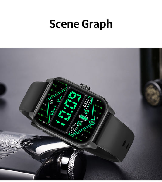 SENBONO  Smart Watch V25Z Bluetooth Call 1.85 inches 240*284 HD large screen 3D dynamic dial 60HZ high refresh rate IP68 waterproof Daily use Message push Multiple health function monitoring