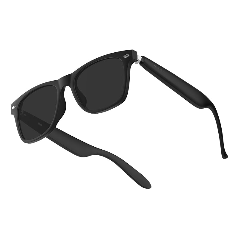 SENBONO Smart Glasses A01 Polarized Sunglasses Men and Women Bluetooth Glasses Remote Control Shooting Voice Assistant Microphone Anti-UV/Driving/Fishing/Listening to Music
