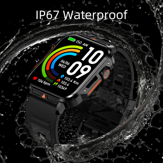 SENBONO smartwatch L81 encoder, 1.95 inches, supports heart rate, blood oxygen and other monitoring, step counting and other functions, two colors optional