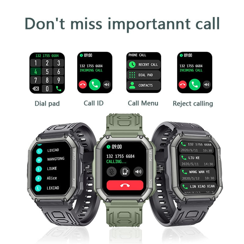 SENBONO C20S New Smart Watch Men Big Battery Music Play Fitness Tracker Bluetooth Dial Call Sport Smartwatch Men for IOS Android