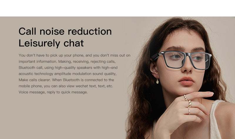 SENBONO smart glasses M01 wireless Bluetooth answering remote photography built-in speaker and microphone for no-feel wear, a must-have for going out