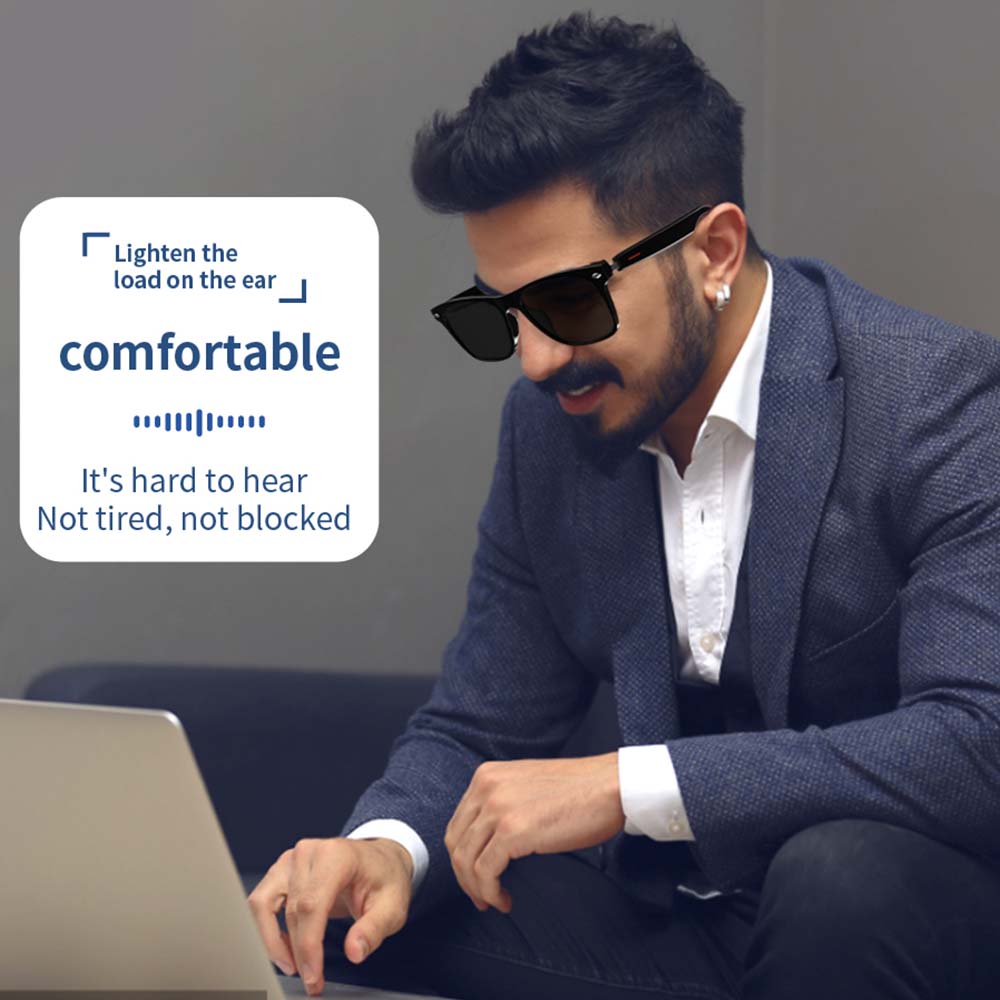 SENBONO Smart Glasses E13 Wireless BT 5.0 Sunglasses Outdoor Sport Hands-Free Call Music Headphone Anti-Blue Eyeglasses