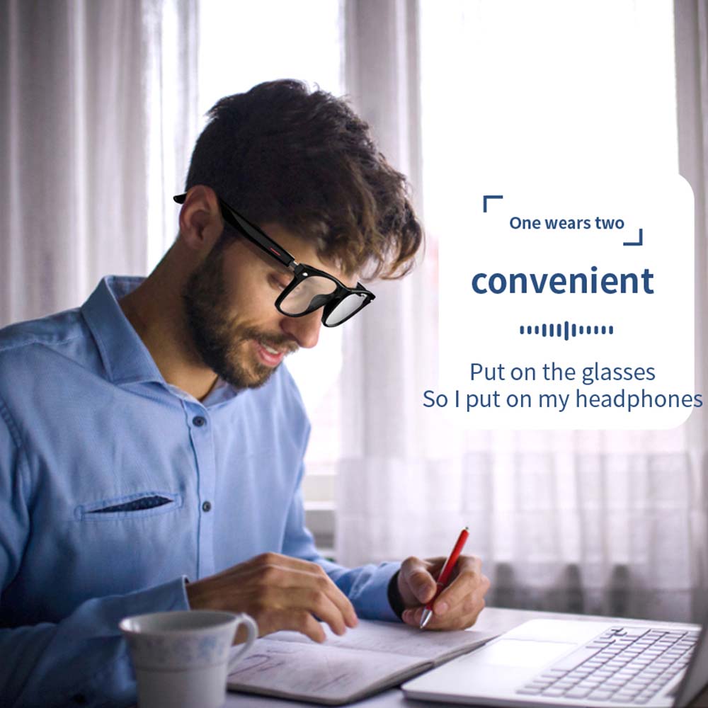 SENBONO Smart Glasses E13 Wireless BT 5.0 Sunglasses Outdoor Sport Hands-Free Call Music Headphone Anti-Blue Eyeglasses