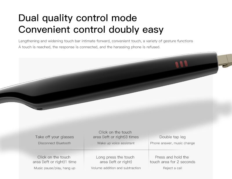 SENBONO smart glasses M01 wireless Bluetooth answering remote photography built-in speaker and microphone for no-feel wear, a must-have for going out