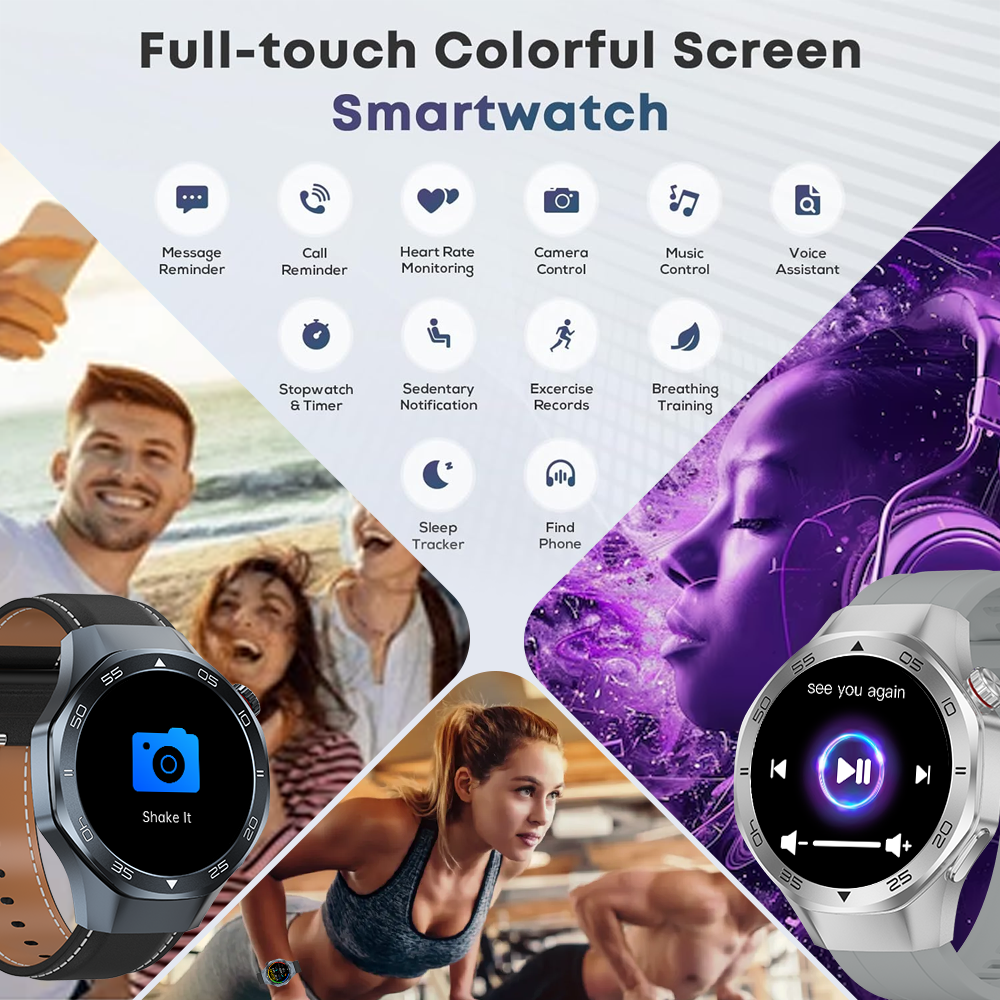 The SENBONO Android Smartwatch damen C10 features GPS, a compass, wireless calling, heart rate and blood oxygen monitoring, multiple sports function modes, and a 1.53-inch IPS HD screen suitable for outdoor use.