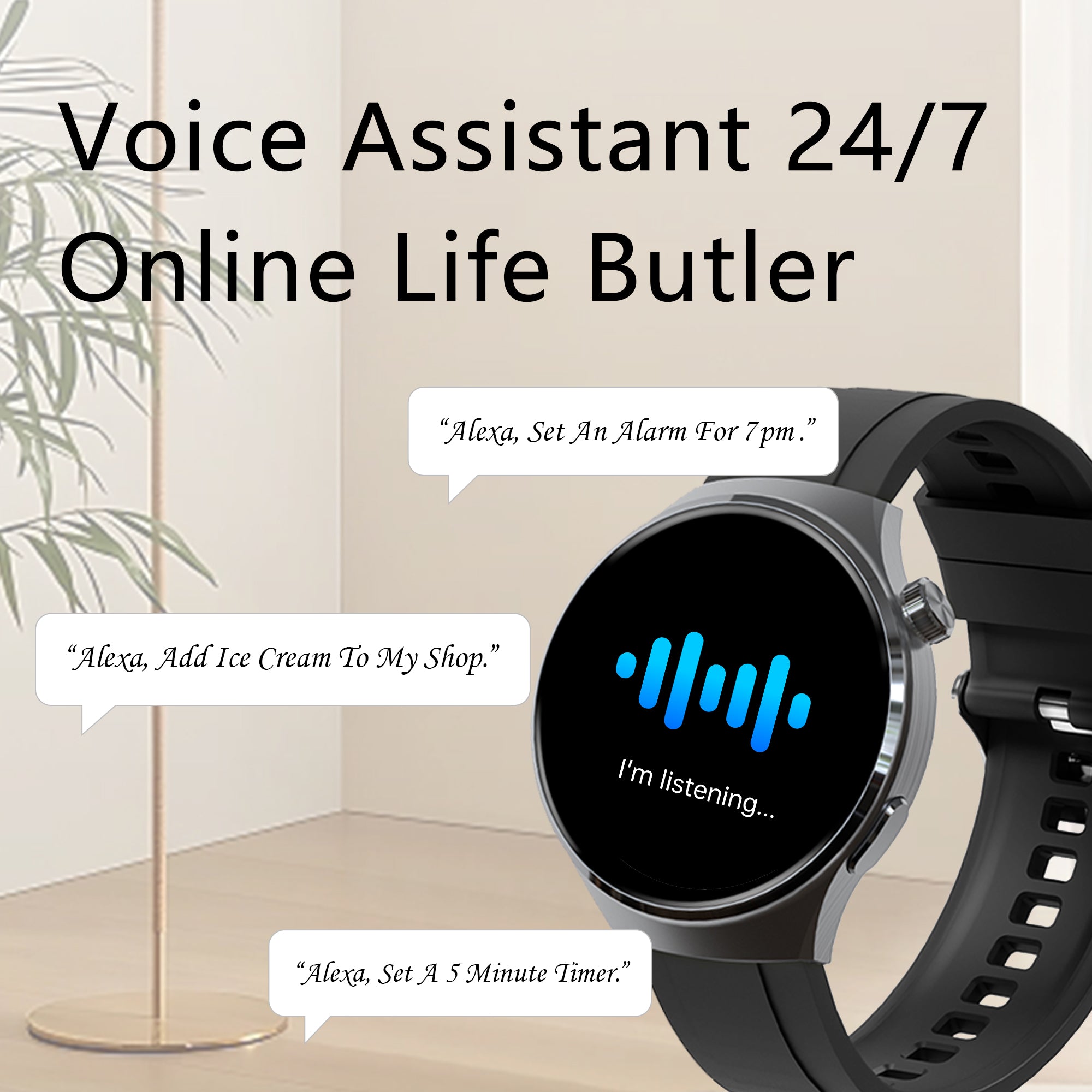 SENBONO smart watch Bluetooth wireless call 3D dial customized heart rate blood oxygen monitoring menstrual management sports outdoor smart watch