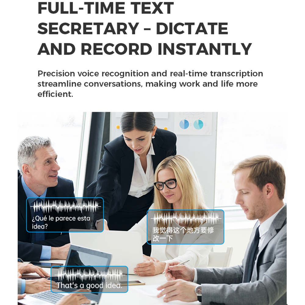 SENBONO M01 Smart Glasses with 500W HD Camera Bluetooth Calling, AI Translation, Audio Viewing Video Recording Glasses, Hands-Free HD Photography, Wireless Eyewear