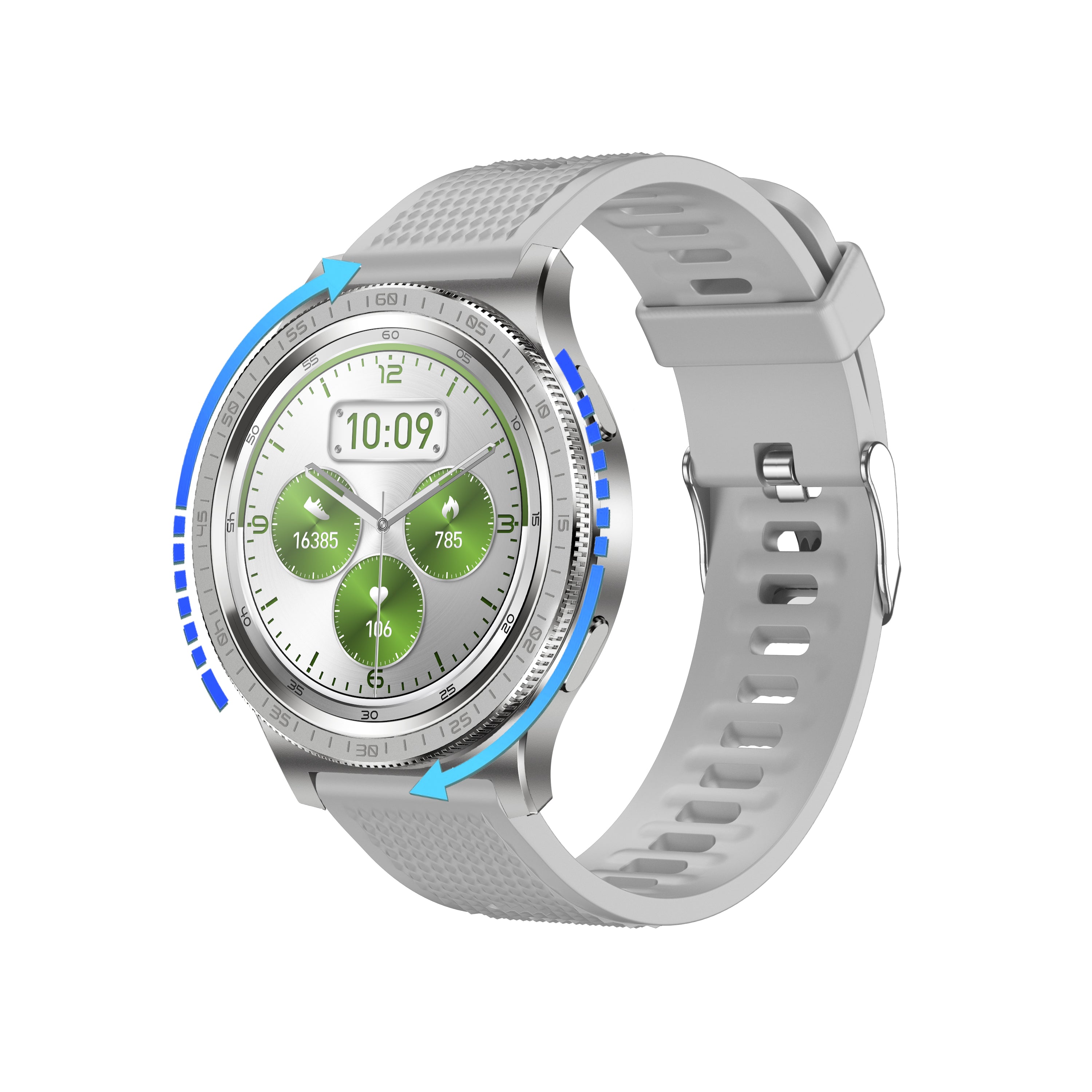 SENBONO D17 Smartwatch with rotating bezel, heart rate and sleep monitoring, wireless calling, IP68 waterproof, music control, men's smartwatch.