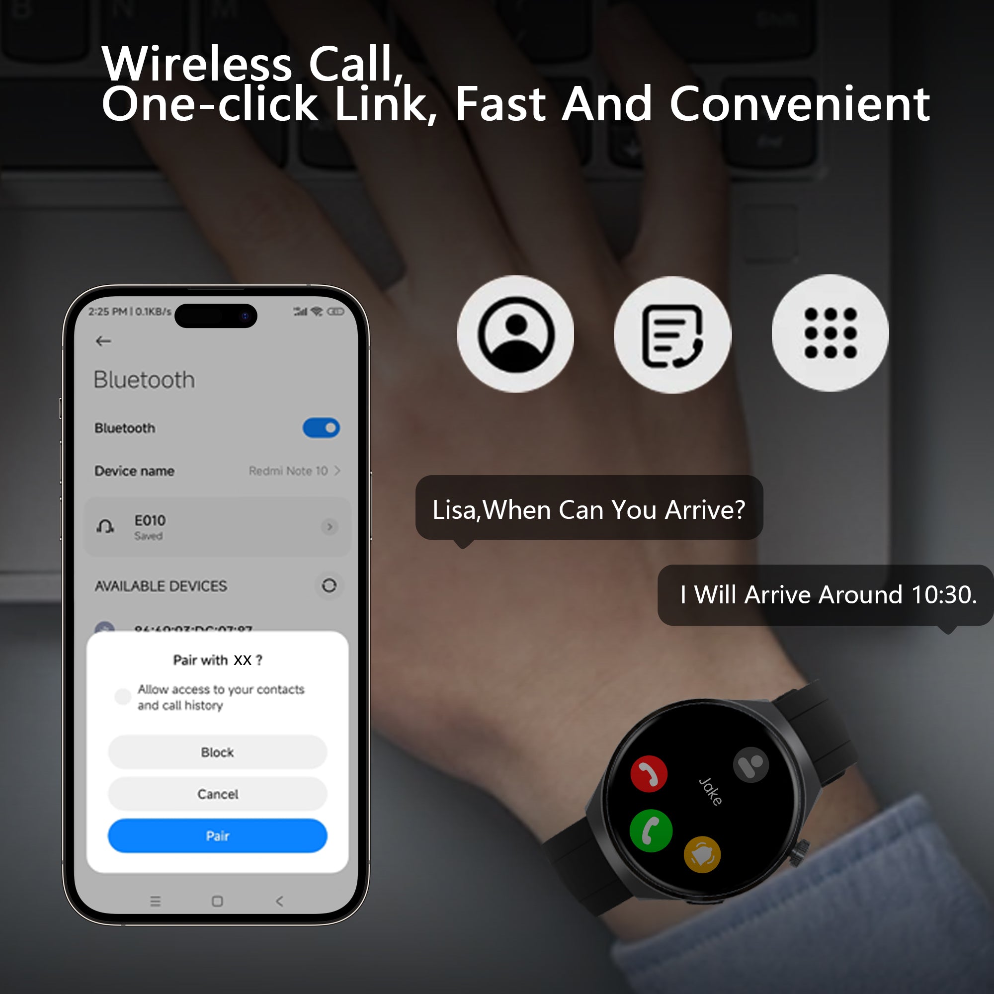 SENBONO V19 Smart Outdoor Watch with Wireless Bluetooth Calling, Fitness Tracker, Heart Rate Monitor, 3D Dynamic Watch Face, Lightweight Fitness Outdoor Smart Sports Watch