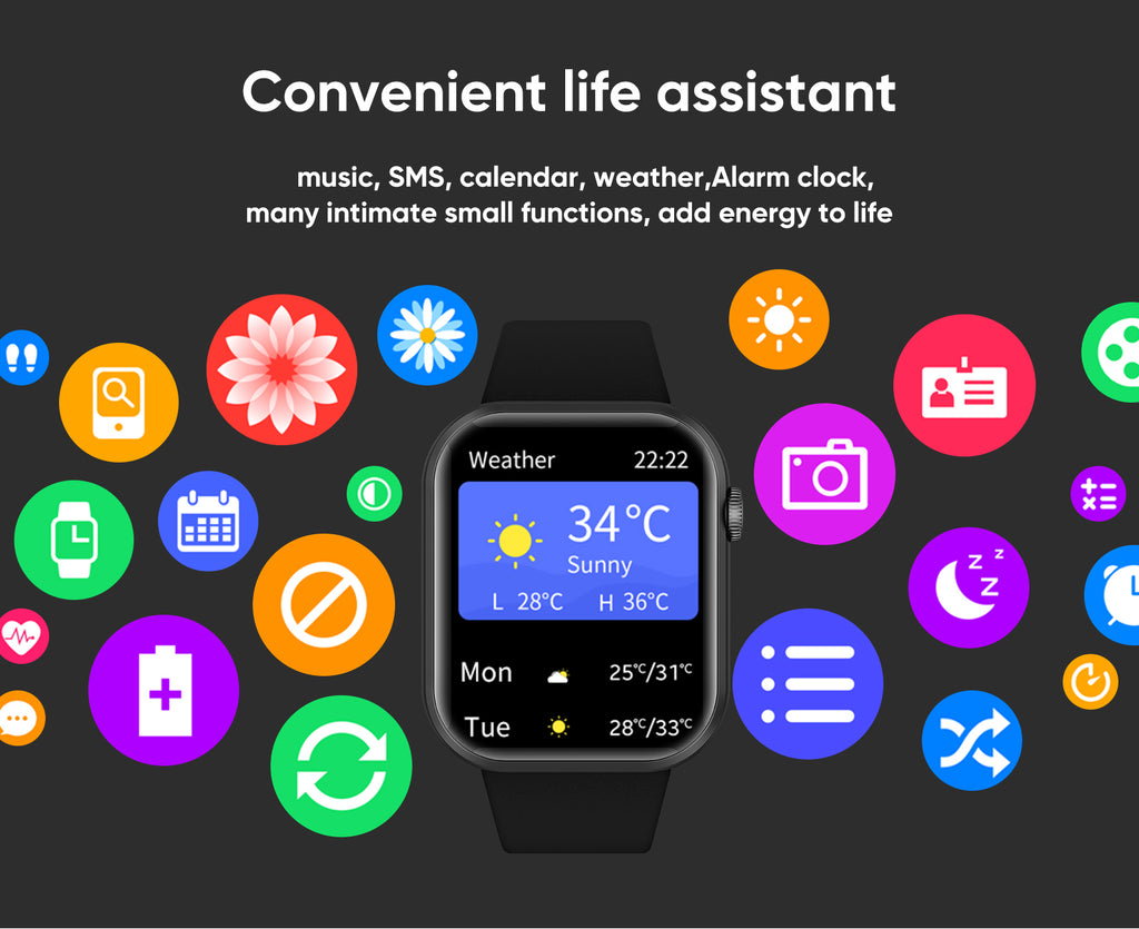 SENBONO Smartwatch life3 accurate heart rate/blood oxygen monitoring, ultra-long battery life + waterproof design, real-time running tracking and multi-sport mode recognition