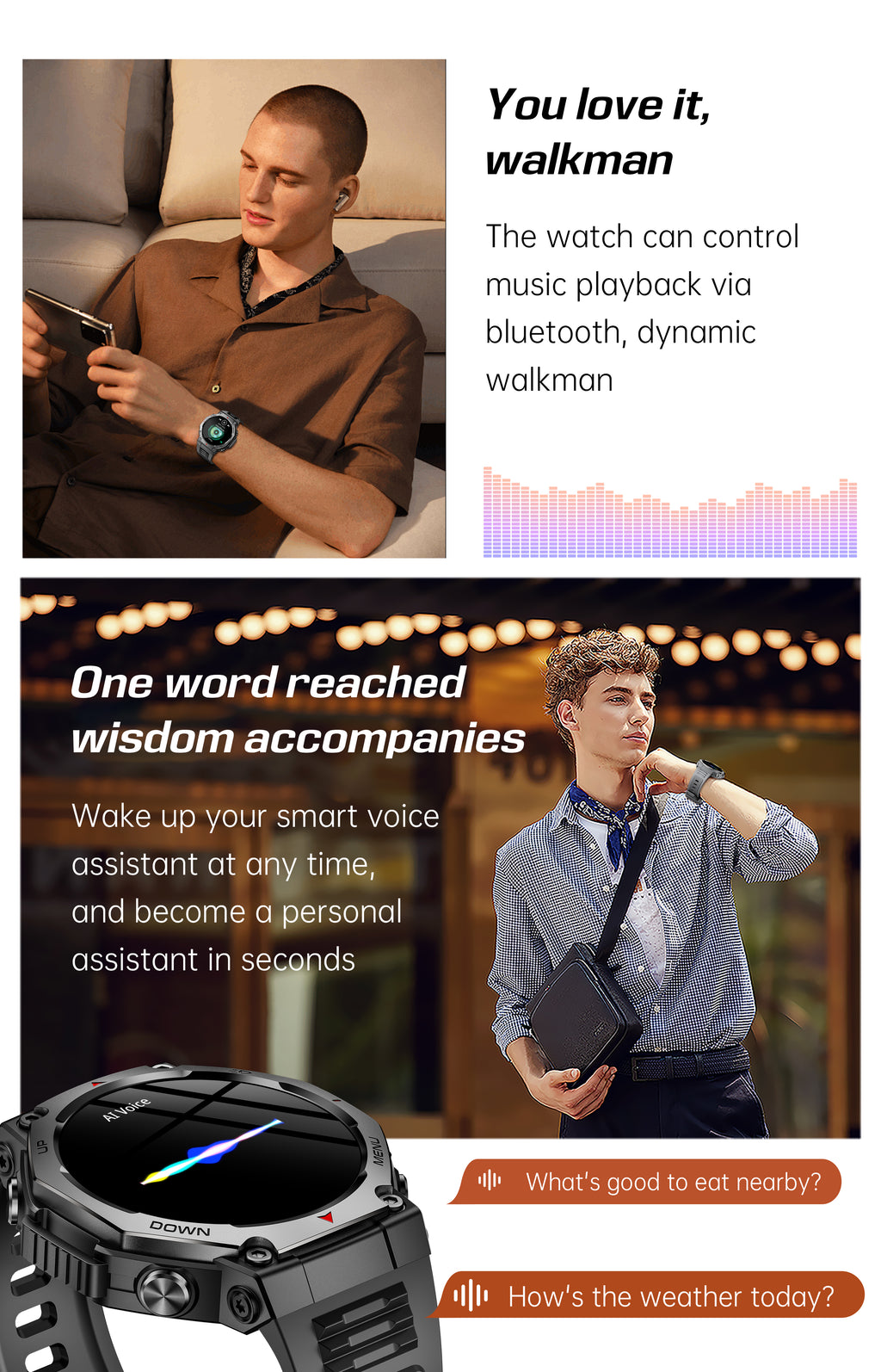 SENBONO Smart watch KT85 health tracker monitors women's heart rate and blood oxygen during menstruation, as well as outdoor sports data. Accurate record