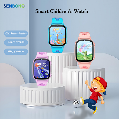 senbono smart children's watch 1.8 inches, built-in camera, MP3 player, alarm clock, flashlight, children's story, learning words, children's smart watch