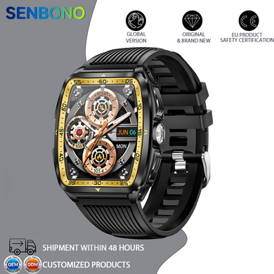 senbono KT83 smartwatch: remote control photography, heart rate and stress monitoring, exercise recording, voice assistant/information storage, etc.