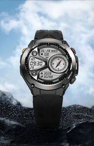 The smart watch KC82 has built-in PGS positioning, sports tracking, altitude, compass function, AI voice assistant, and Bluetooth call function, and is suitable for fitness, mountaineering, daily life, etc.