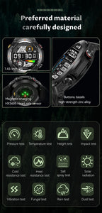 The smart watch KC82 has built-in PGS positioning, sports tracking, altitude, compass function, AI voice assistant, and Bluetooth call function, and is suitable for fitness, mountaineering, daily life, etc.