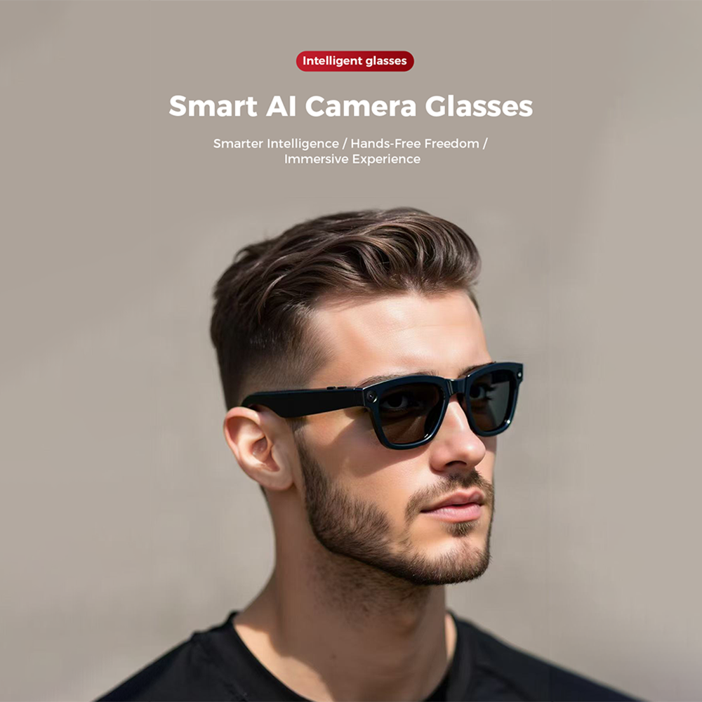 SENBONO M01 Smart Glasses with 500W HD Camera Bluetooth Calling, AI Translation, Audio Viewing Video Recording Glasses, Hands-Free HD Photography, Wireless Eyewear