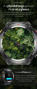The smart watch KC82 has built-in PGS positioning, sports tracking, altitude, compass function, AI voice assistant, and Bluetooth call function, and is suitable for fitness, mountaineering, daily life, etc.