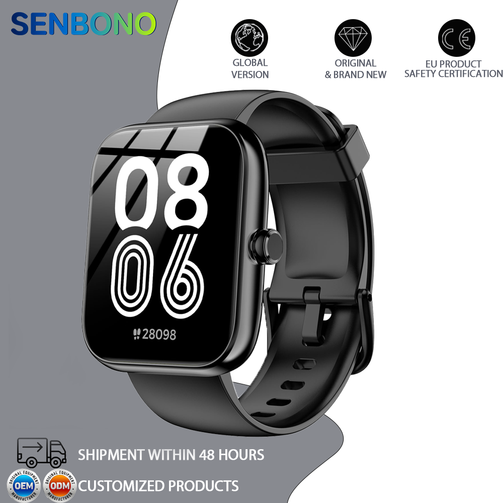 SENBONO IDW25 smart watch 1.83 inches Voice assistant Long battery life Bluetooth call Health monitoring Sports waterproof Multi-mode Applicable to Android iOS