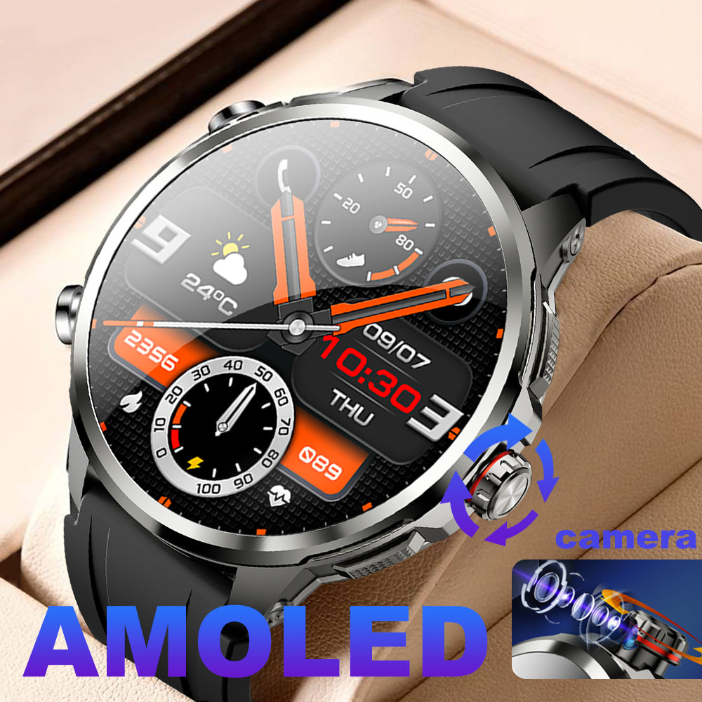 SENBONO Smart 4G watch H99, 1.95 inches, 200w rotating camera, 1100MAH large battery, GPS, video call, NFC access control, card-insertable 4G Android smart watch (with heart rate monitoring)