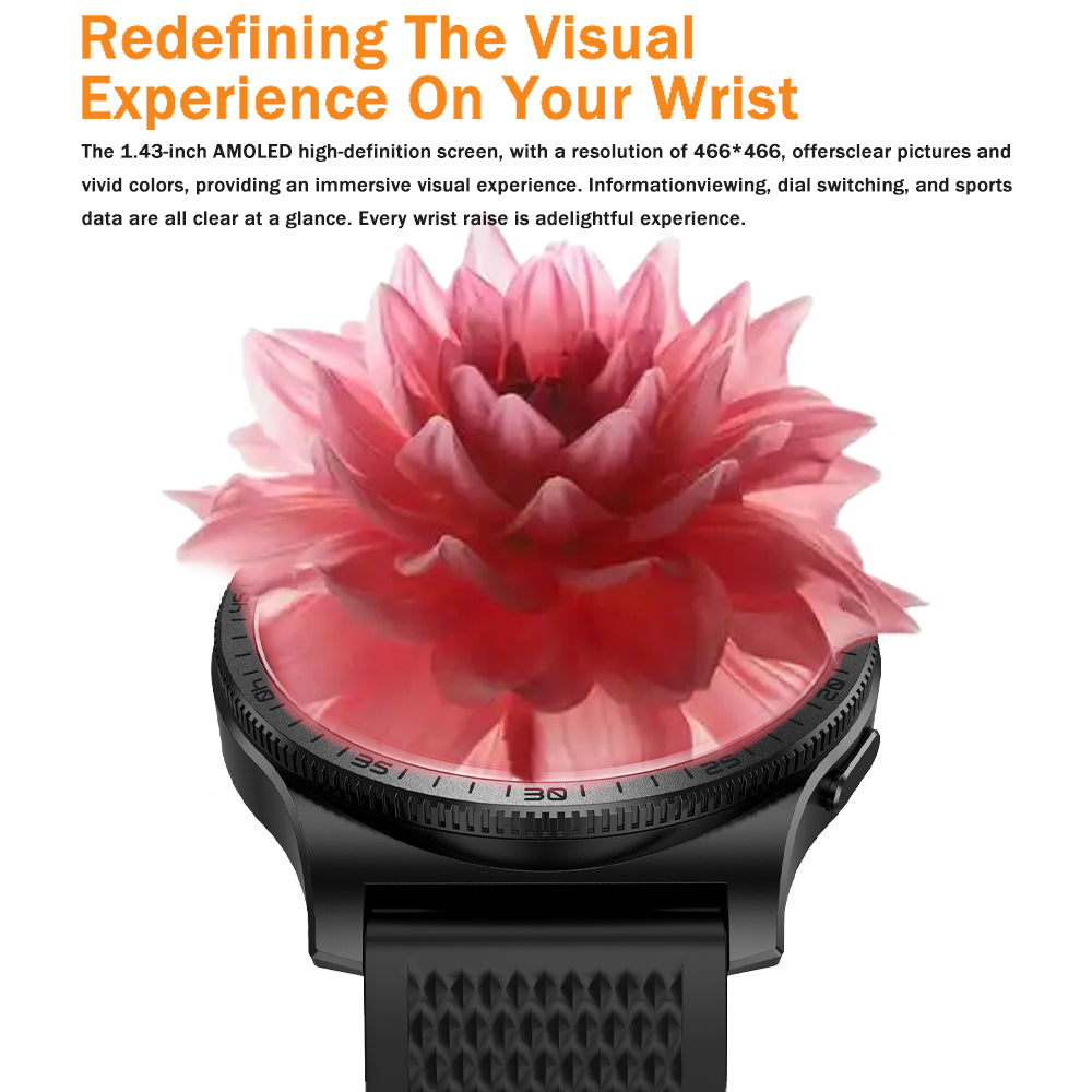 SENBONO D17 Smartwatch with rotating bezel, heart rate and sleep monitoring, wireless calling, IP68 waterproof, music control, men's smartwatch.