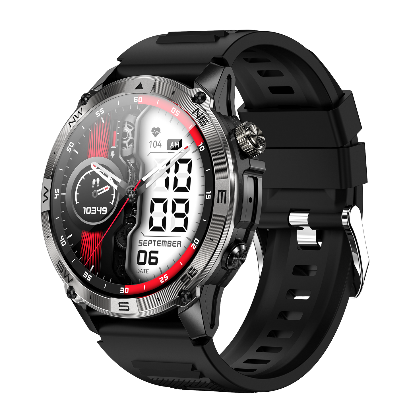 SENBONO smart watch HK08gps positioning air pressure compass bluetooth call message push large capacity battery men's outdoor smart watch