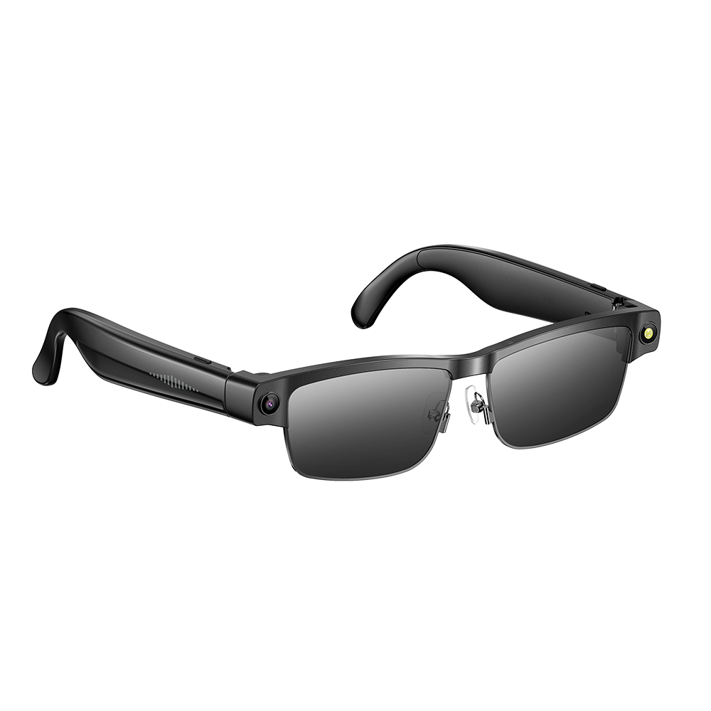 SENBONO L802 Smart AI Translation Glasses with 8MP Video Recording, Dual Microphones, Noise Cancellation, Bluetooth Call Recognition, WiFi Real-Time Transmission, Voice Assistant Sports Smart Outdoor Glasses