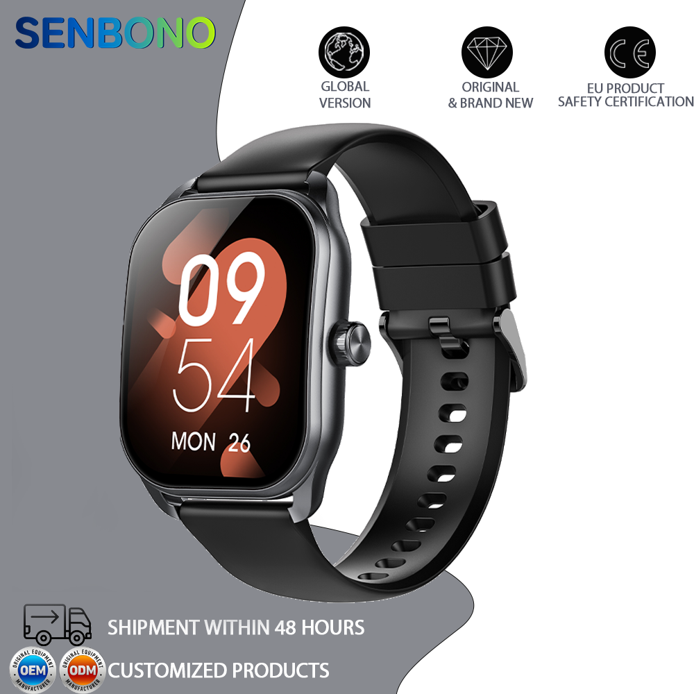 SENBONO smartwatch JX629 curved 2.01-inch IPS screen 300mAh battery heart rate and blood oxygen monitoring Bluetooth 5.3+EDR compatible with Android and iOS