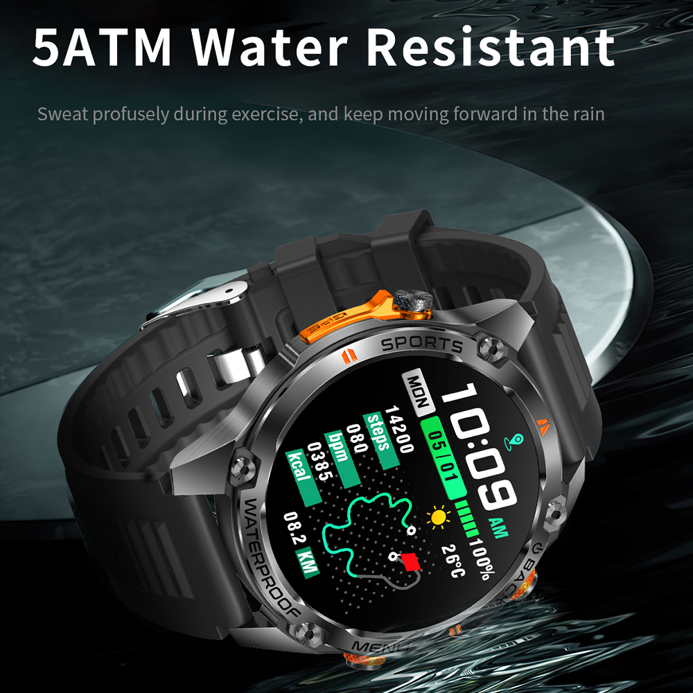 SENBONO Smart Outdoor Watch G100 Sports Watch 1.43 Inch GPS, Bluetooth Calling, Voice Assistant, Remote Camera, Fitness Tracker Smart Sports Glasses