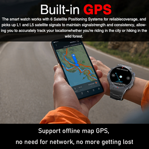 senbono GPS + offline map smart watch V20, 1.43-inch touch screen, dual-mode Bluetooth call, instant connection, multiple sports modes + all-round health functions.