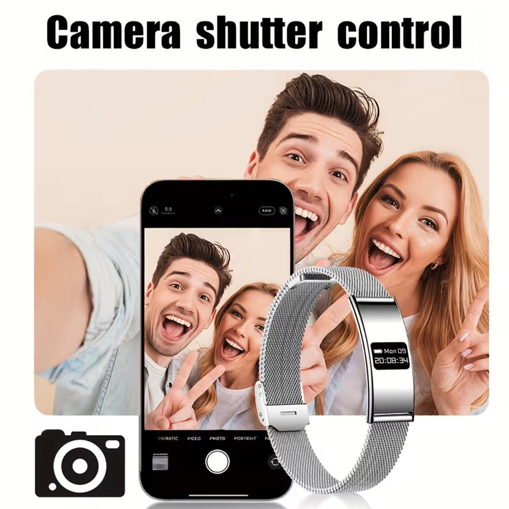 SENBONO B8 Smart bracelet features multiple health Monitoring functions, including heart rate and sleep tracking, multi-activity tracking, call and message reminders, IPX8 waterproofing, and is a stylish and convenient smart bracelet for women.