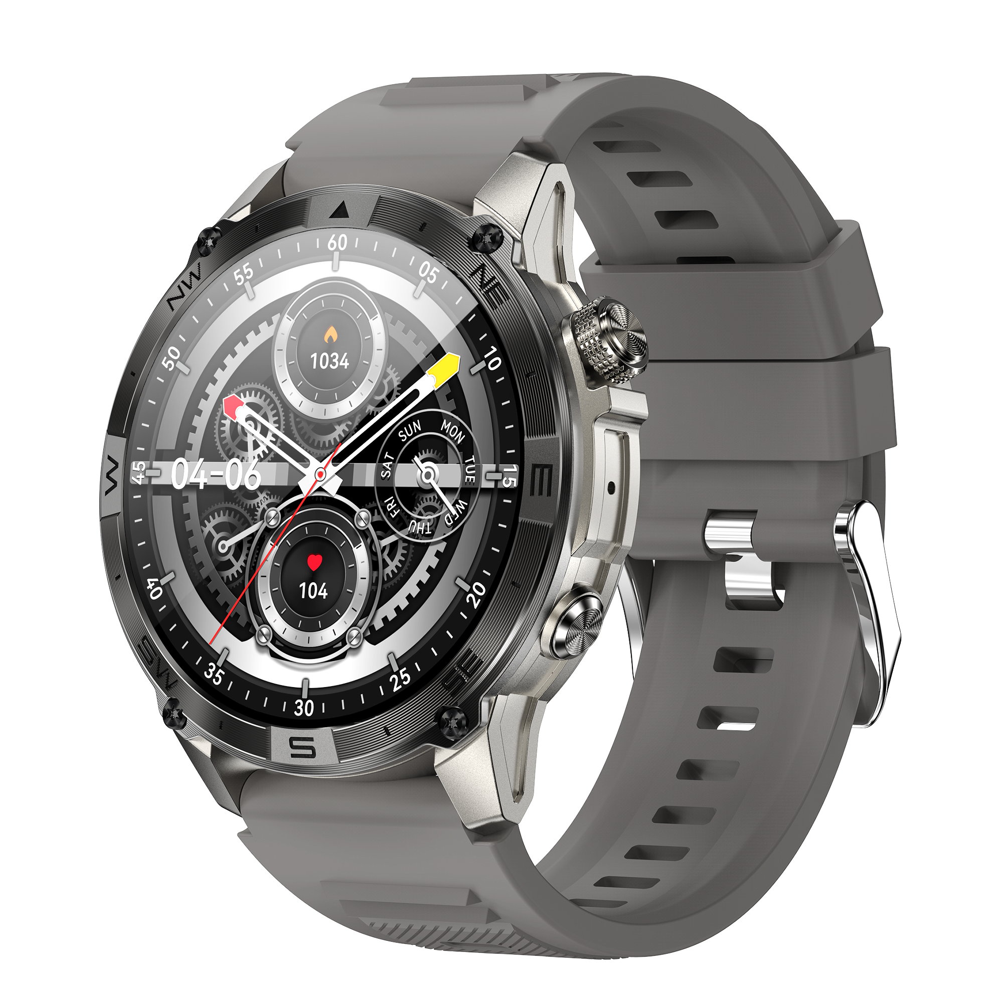 SENBONO smart watch HK08gps positioning air pressure compass bluetooth call message push large capacity battery men's outdoor smart watch