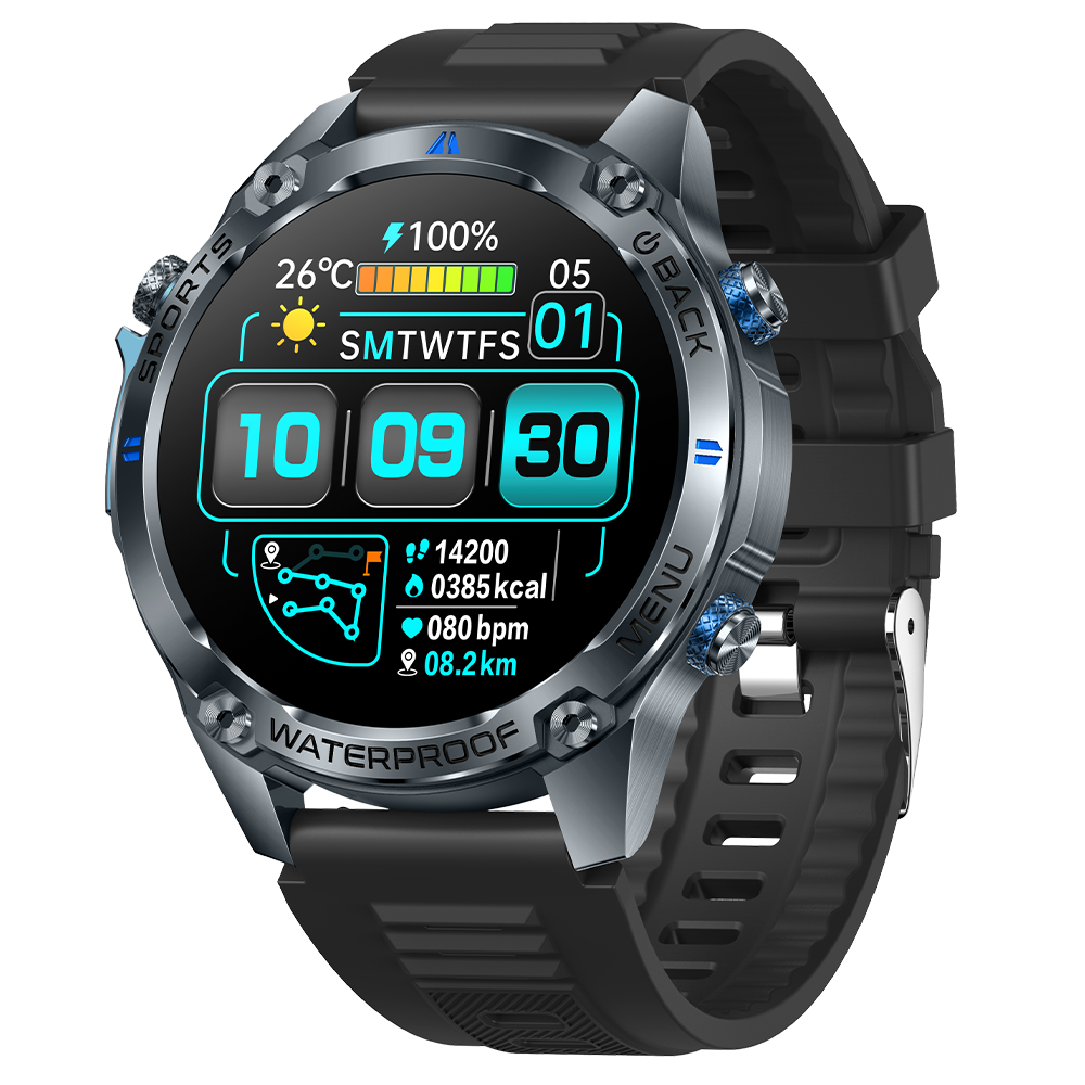 SENBONO Smart Outdoor Watch G100 Sports Watch 1.43 Inch GPS, Bluetooth Calling, Voice Assistant, Remote Camera, Fitness Tracker Smart Sports Glasses