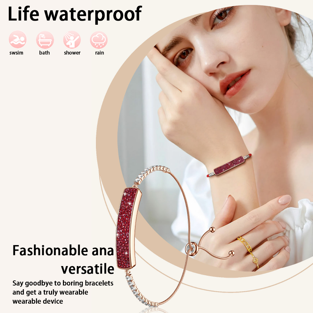 SENBONO Smart Bracelet B5 Heart Rate, Blood Oxygen Pressure, Sleep Health Monitor, Multiple Sports Modes, 5ATM Waterproof Fashion Smart Bracelet, Compatible with Android and iOS