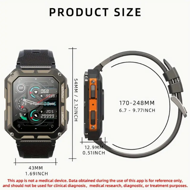 SENBONO Smartwatch C20pro supports wireless calls, music playback, calorie monitoring, fitness tracking, breathing training, and is compatible with iOS and Android