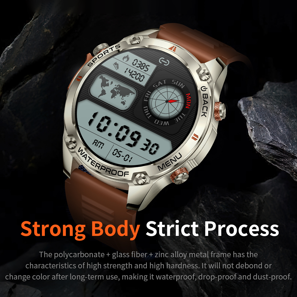 SENBONO Smart Outdoor Watch G100 Sports Watch 1.43 Inch GPS, Bluetooth Calling, Voice Assistant, Remote Camera, Fitness Tracker Smart Sports Glasses