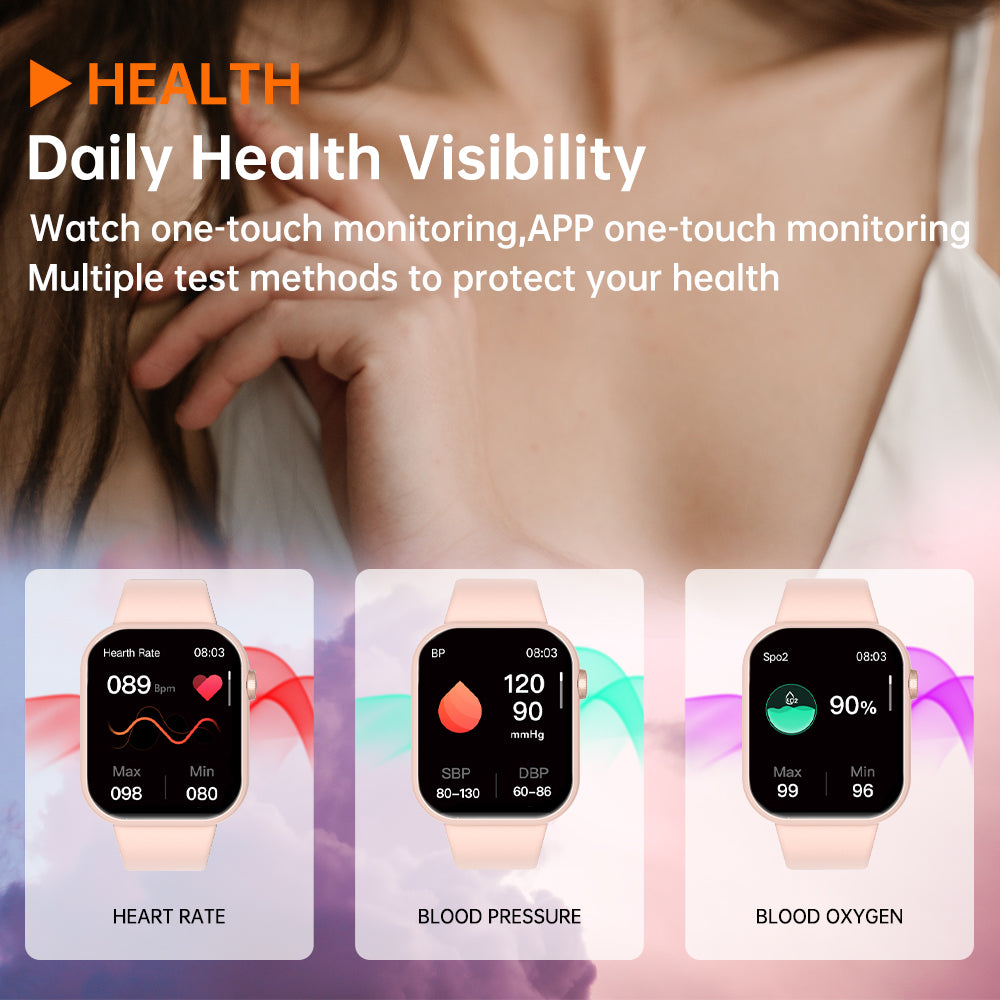 SENBONO Smartwatch life3 accurate heart rate/blood oxygen monitoring, ultra-long battery life + waterproof design, real-time running tracking and multi-sport mode recognition
