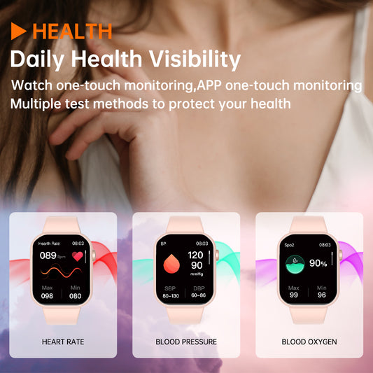 SENBONO Smartwatch life3 accurate heart rate/blood oxygen monitoring, ultra-long battery life + waterproof design, real-time running tracking and multi-sport mode recognition