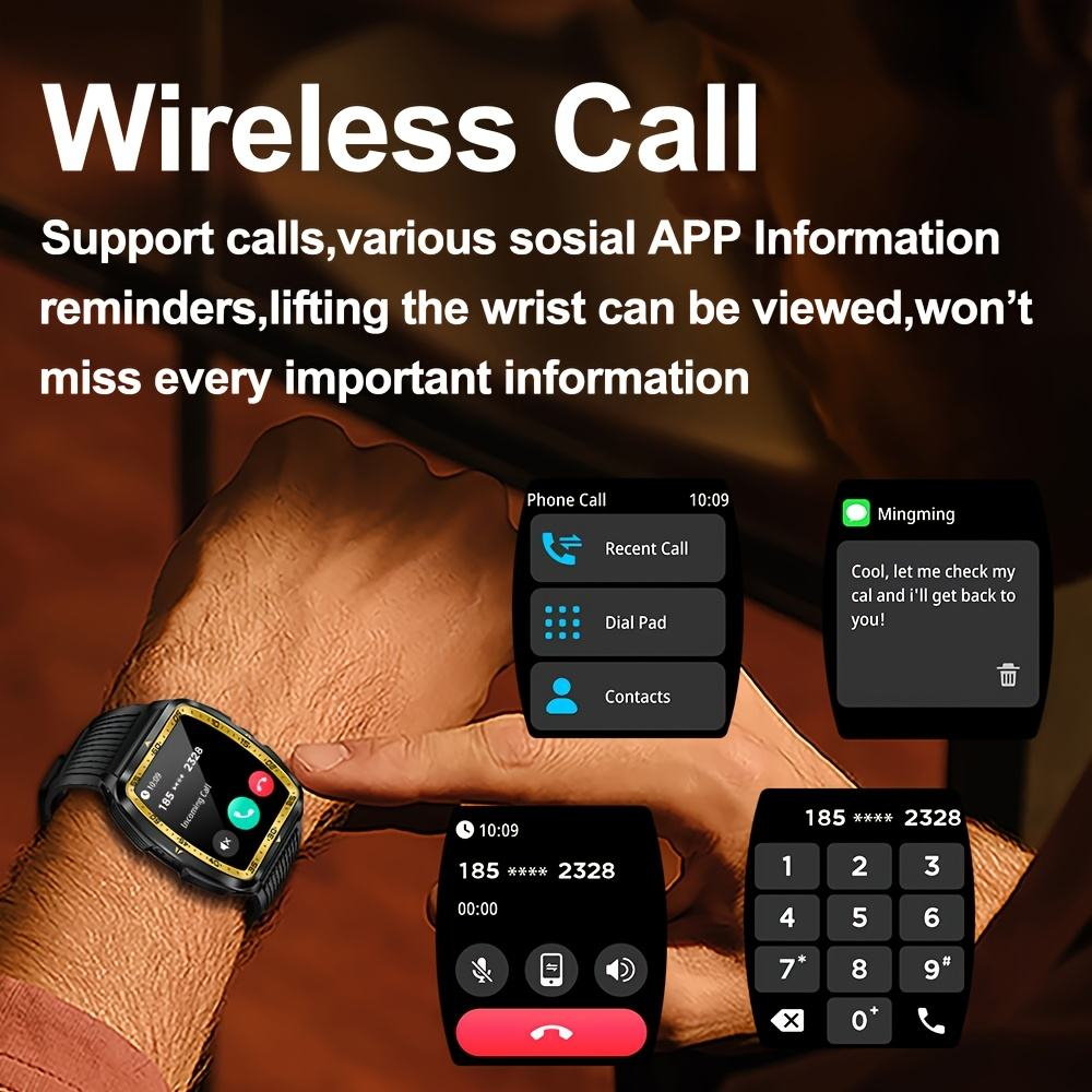 SENBONO KT83 smartwatch: remote control photography, heart rate and stress monitoring, exercise recording, voice assistant/information storage, etc.