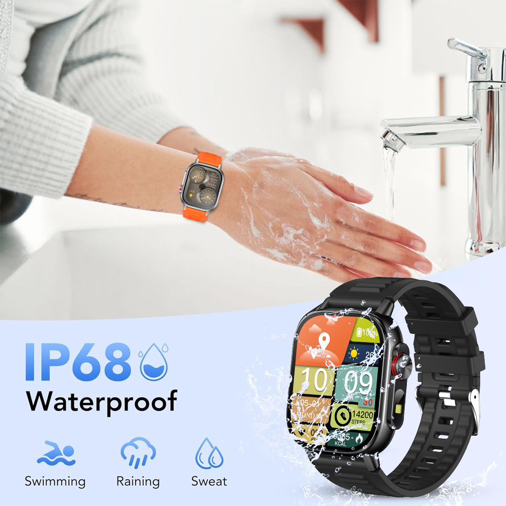 SENBONO smart watch built-in GPS positioning DIY dial metal frame Bluetooth call voice assistant heart rate blood oxygen monitoring outdoor sports smart watch