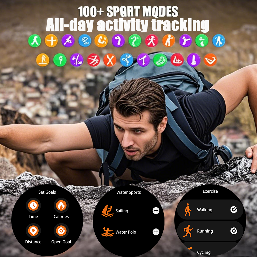 SENBONO Smart watch KT85 health tracker monitors women's heart rate and blood oxygen during menstruation, as well as outdoor sports data. Accurate record