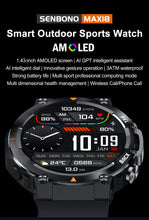 SENBONO MAX18 AMOLED Men's Smart Watch Bluetooth Call 410mAh Big Battery Fitness Tracker Sport Smartwatch for Men Android IOS