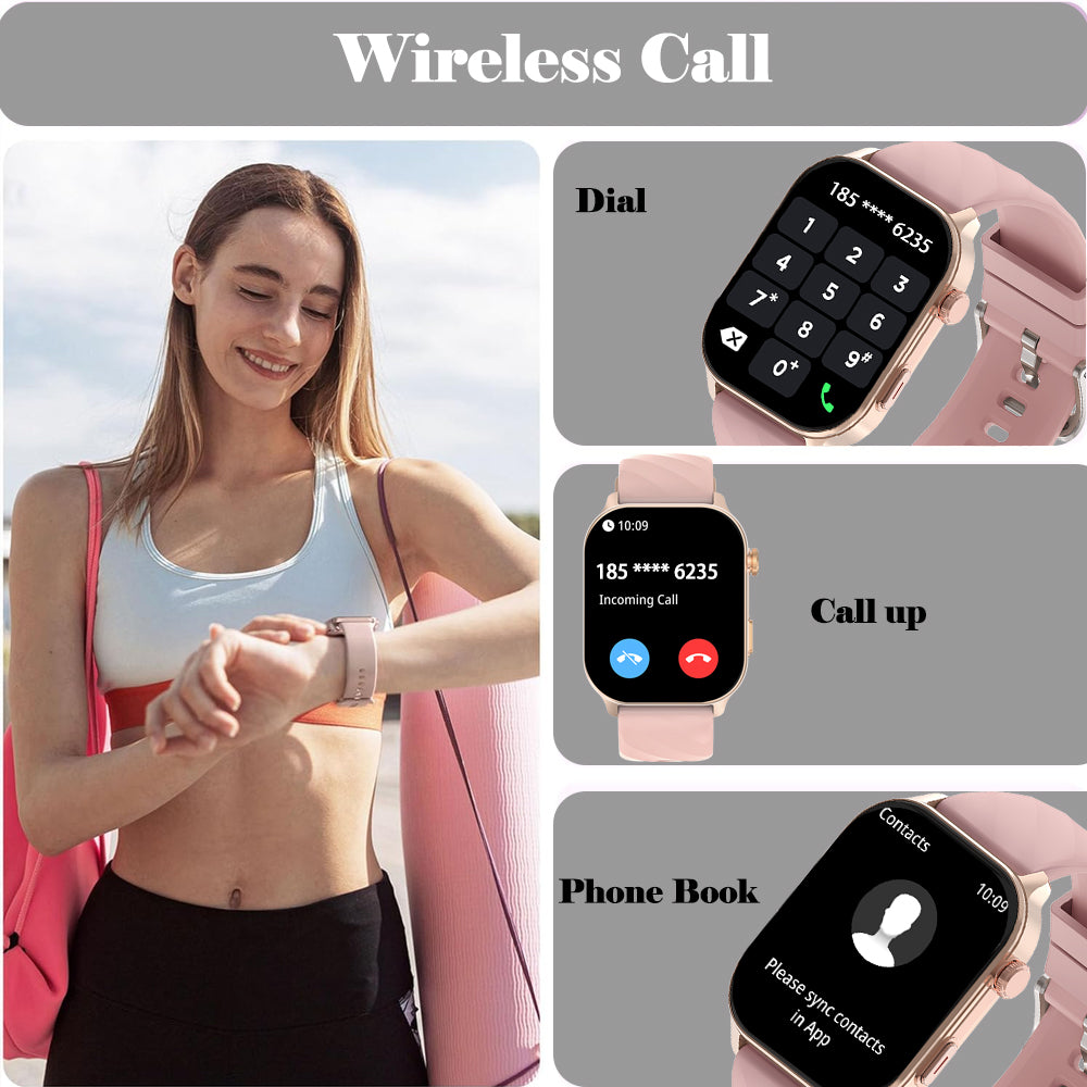 SENBONO LC211 Women's Smartwatch 2.01 Inch Fitness Tracker with GPS Compass, Heart Rate, Sleep and Blood Oxygen Monitoring for iOS and Android Outdoor Smartwatch